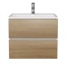 Тумба с раковиной подвесная Uperwood Barsa 60х45х57 см, дуб сонома