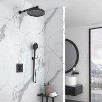 Душевой комплект Vincea Inspire VSFW-3I21MT2MB встраиваемый, термостат, 2 режима, черный