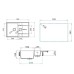 Кухонная мойка кварцевая Uperwood Quartz UPD-05-01, прямоугольная двухсекционная, белая