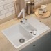 Кухонная мойка кварцевая Uperwood Quartz UPD-05-01, прямоугольная двухсекционная, белая