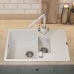 Кухонная мойка кварцевая Uperwood Quartz UPD-05-01, прямоугольная двухсекционная, белая