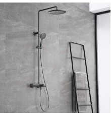 Душевая стойка Vincea Desire VSFS-1D1TGM термостатическая вороненая сталь