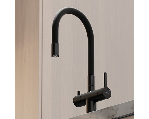 Смеситель для кухни SANCOS Lucia SC4004MB с подключением фильтра для воды, матовый черный Смеситель для кухни SANCOS Lucia SC4004MB с подключением фильтра для воды, матовый черный