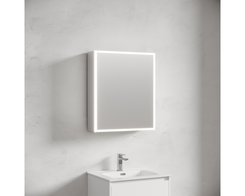 Зеркальный шкаф для ванной Sancos Evoke 600x700х136 мм, с LED подсветкой, SC8060