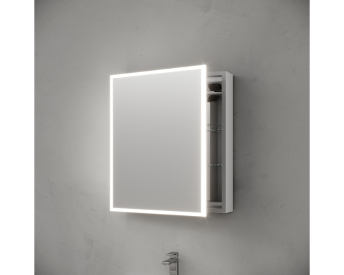 Зеркальный шкаф для ванной Sancos Evoke 600x700х136 мм, с LED подсветкой, SC8060