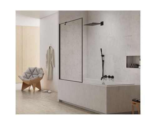 Шторка для ванны NEW TRENDY NEW MODUS BLACK 90x150 EXK-1934 черный