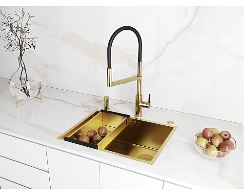 Кухонная мойка Paulmark Next-Skew 58 PM885844-BG Брашированное золото