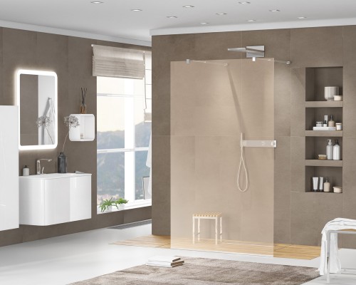 Душевая перегородка Cezares Liberta 100 LIBERTA-L-2-100-BR-Cr Хром