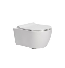 Безободковый подвесной унитаз Арк Лайн (Arc Line) 49 cm с крышкой Рома (Roma)