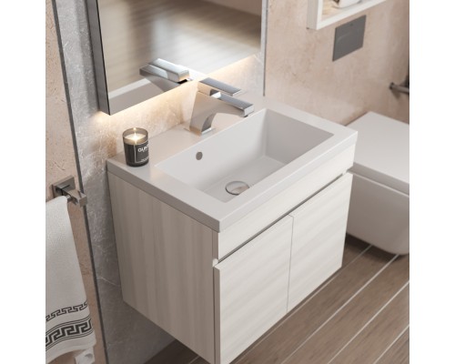 Тумба под раковину подвесная Uperwood Eva 49х34,6х40 см, Дуб Харбор Белый