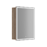 Зеркальный шкаф SANCOS Mirror 590x150х740 мм, с LED подсветкой, дуб галифакс MI60EG