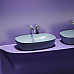 Чаша накладная овальная Ceramica Nova Element 60x38 Серо-Голубой Матовый
