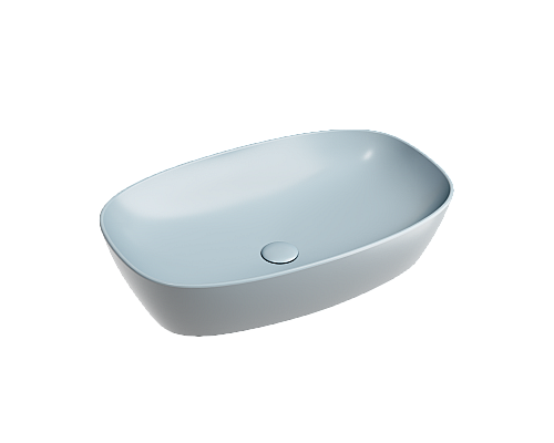 Чаша накладная овальная Ceramica Nova Element 60x38 Серо-Голубой Матовый