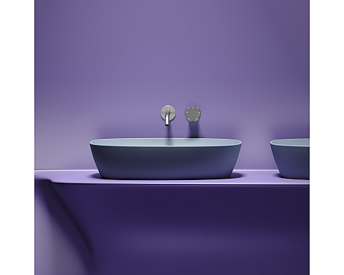 Чаша накладная овальная Ceramica Nova Element 60x38 Серо-Голубой Матовый