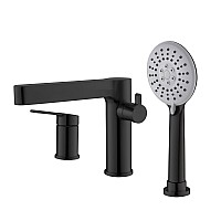 Смеситель на борт ванны BelBagno Delta DEL-BVD3-NERO Черный матовый