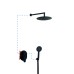 Душевая система ER208 AQG Beta, с верхним душем и кронштейном, черный матовый