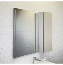 Зеркало-шкаф Comforty Бильбао-80 серый шёлк c LED-подсветкой