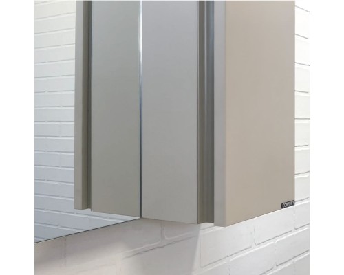 Зеркало-шкаф Comforty Бильбао-80 серый шёлк c LED-подсветкой