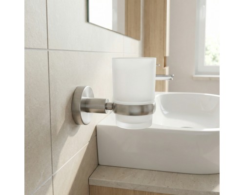 Стакан для ванной Benesque Lumiere 70010702 никель брашированный