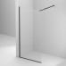 Душевая перегородка BelBagno Kraft 80 KRAFT-L-1-80-C-NERO профиль Черный матовый стекло прозрачное
