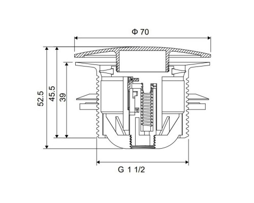 Донный клапан для ванны, клик-клак ARIN.3485.01WH белый глянец