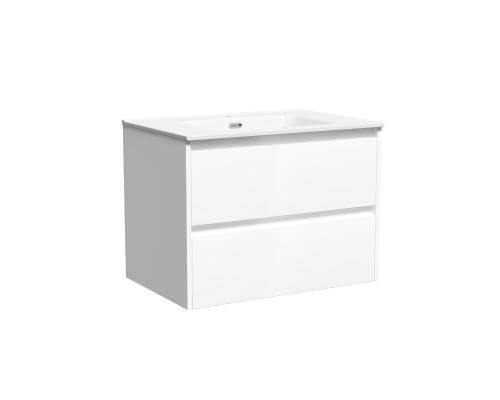 Тумба подвесная SANCOS Libra 690х450х500, c двумя ящиками, белый глянец LB70W