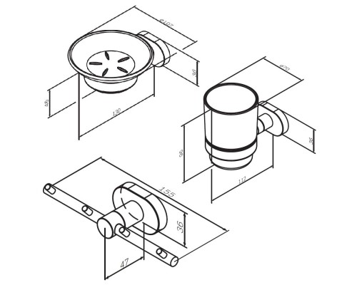 Набор аксессуаров AK74B0403W Sense L для зоны красоты