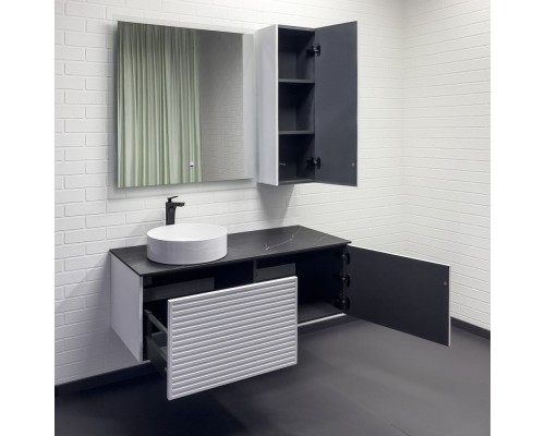 Тумба с раковиной Comforty Геленджик 120 белый матовый со столешницей