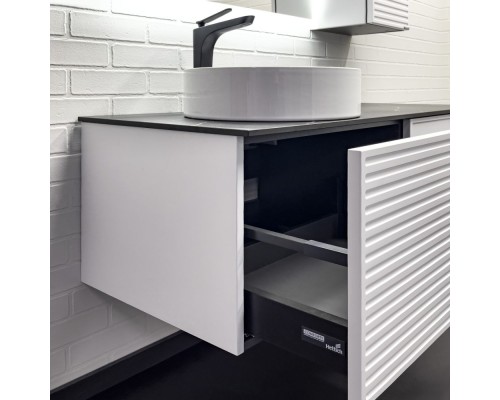 Тумба с раковиной Comforty Геленджик 120 белый матовый со столешницей