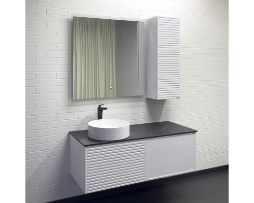 Тумба с раковиной Comforty Геленджик 120 белый матовый со столешницей