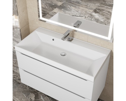 Раковина для ванной 90 см, Uperwood Classic, белая глянцевая