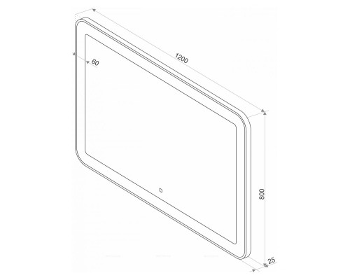 Зеркало Континент "Velvette LED&quot