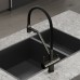 Смеситель для кухни SANCOS Dora SC4003GG с подключением фильтра для воды, вороненая сталь