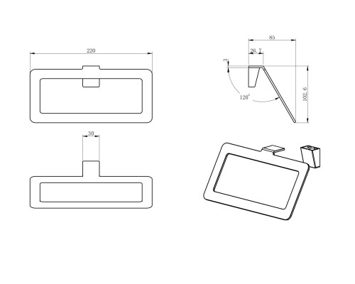 Кольцо для полотенец Wonzon&Woghand, Хром
