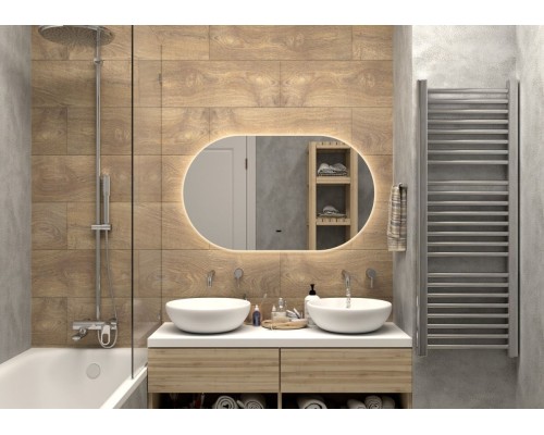 Зеркало Континент Demure 800х700 ЗЛП331 с подсветкой с сенсорным выключателем