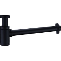 Круглый сифон AQG FOSC 1”1/4, черный матовый