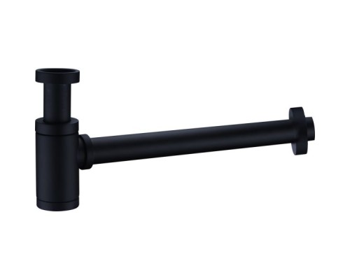 Круглый сифон AQG FOSC 1”1/4, черный матовый