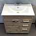 Тумба с раковиной Comforty Марио-75 дуб темный Quadro 75