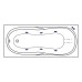 Ванна гидромассажная Excellent Sekwana 170x75 Line Nano Хром