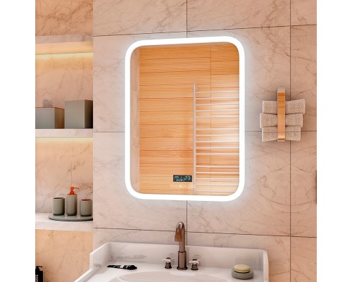 Зеркало Континент Glamour 600х800 ЗЛП130 с подсветкой с многофункциональной панелью