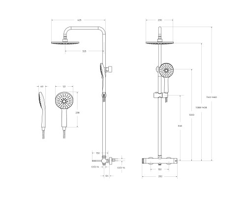 Душевая система Cezares Relax RELAX-CD-01 Хром
