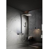 Душевая стойка Vincea Inspire VSFS-3I13TGM термостатическая с изливом вороненая сталь
