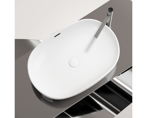 Раковина-чаша накладная Ceramicanova со сливом переливом Element 610x420x155