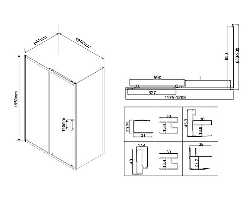 Душевой уголок Vincea City VSR-5CT9012CLB 1200x900 черный стекло прозрачное Душевой уголок Vincea City VSR-5CT9012CLB 1200x900 черный стекло прозрачное