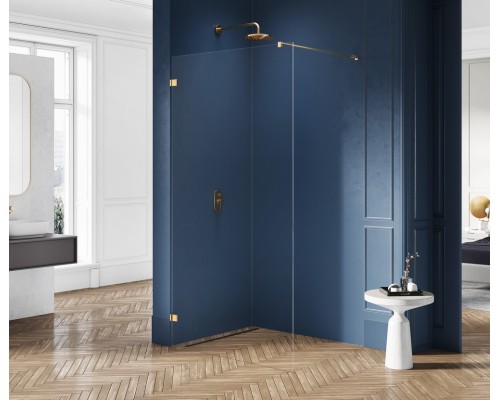 Душевое ограждение NEW TRENDY AVEXA GOLD BRUSHED 90x200 брашированное золото