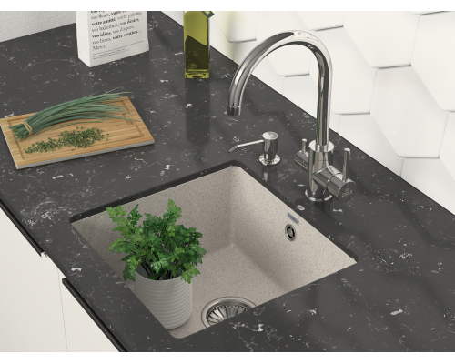 Мойка для кухни кварцевая Paulmark Brilon PM104546-BE