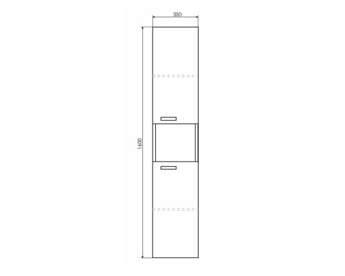 Шкаф-колонна Comforty Никосия-35 дуб белый