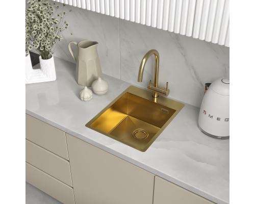Кухонная мойка Reflexion Iseo RX2240GD брашированное золото