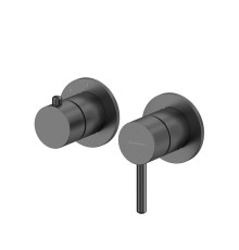 Внешняя часть смесителя на 2 потребителя WHITECROSS Y1242GM (оружейная сталь)