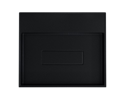 Раковина накладная прямоугольная, Uperwood Tanos Quartz 50 см, черная, "космос"